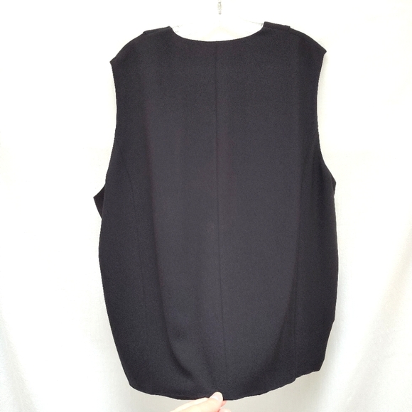 Samoon black vest sleeveless open US 22 plus size 52 business office career job - Picture 10 of 10